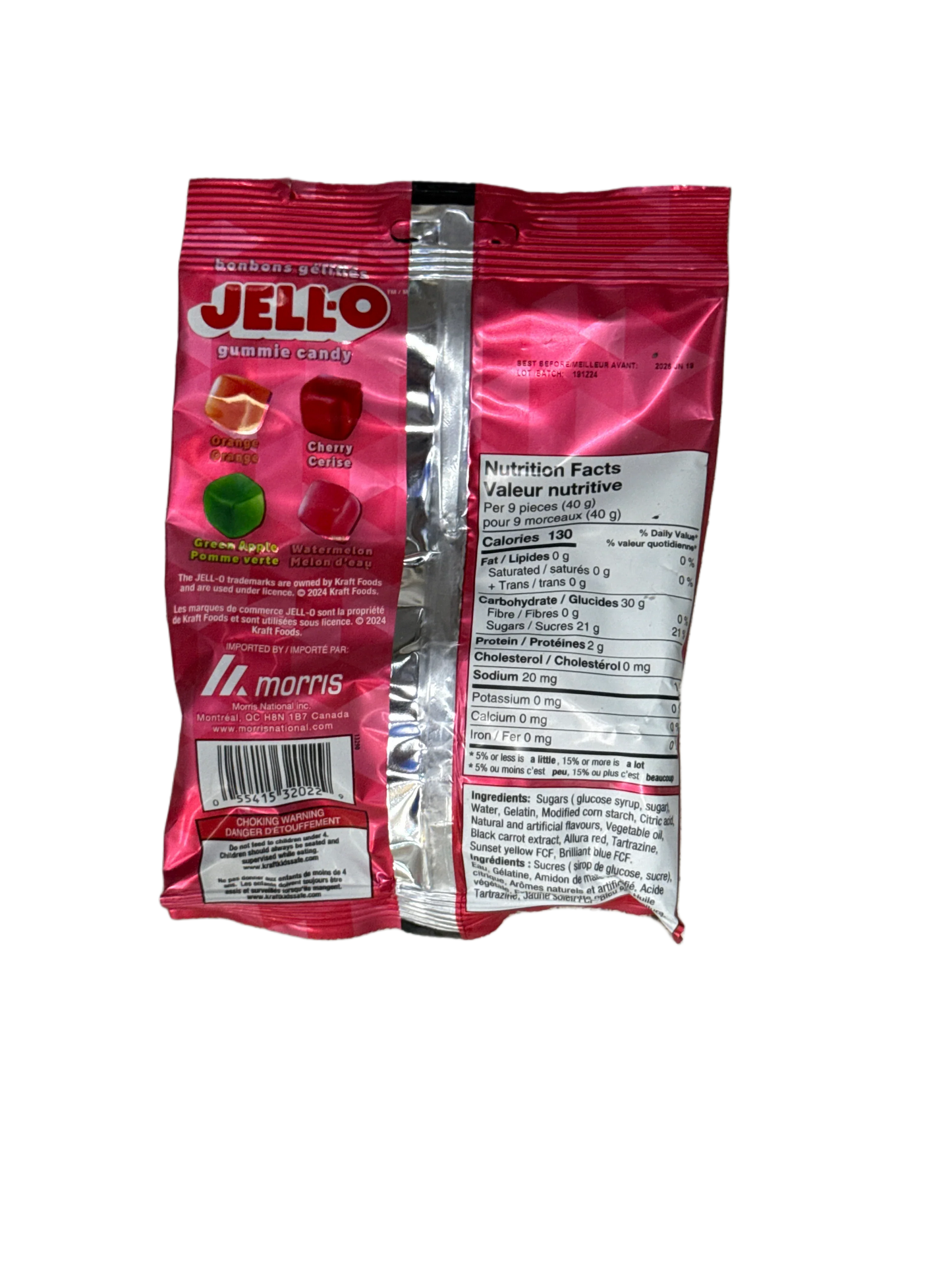 JELL-O Gummy Candy Cubes 127G - Canadian Edition - www.Shopthatapp.com
