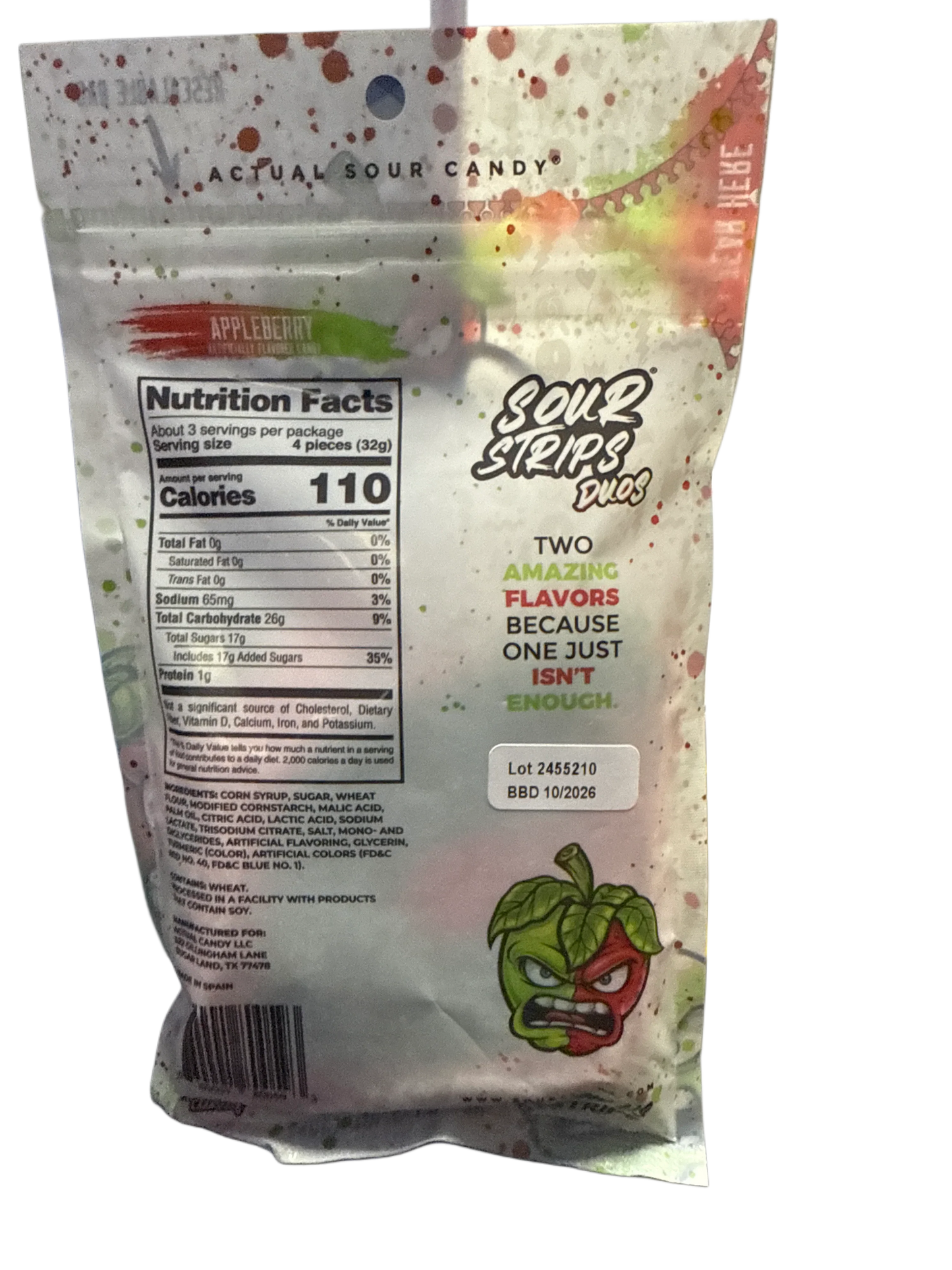 Sour Strips Appleberry Flavour 96G - U.S Edition - www.Shopthatapp.com