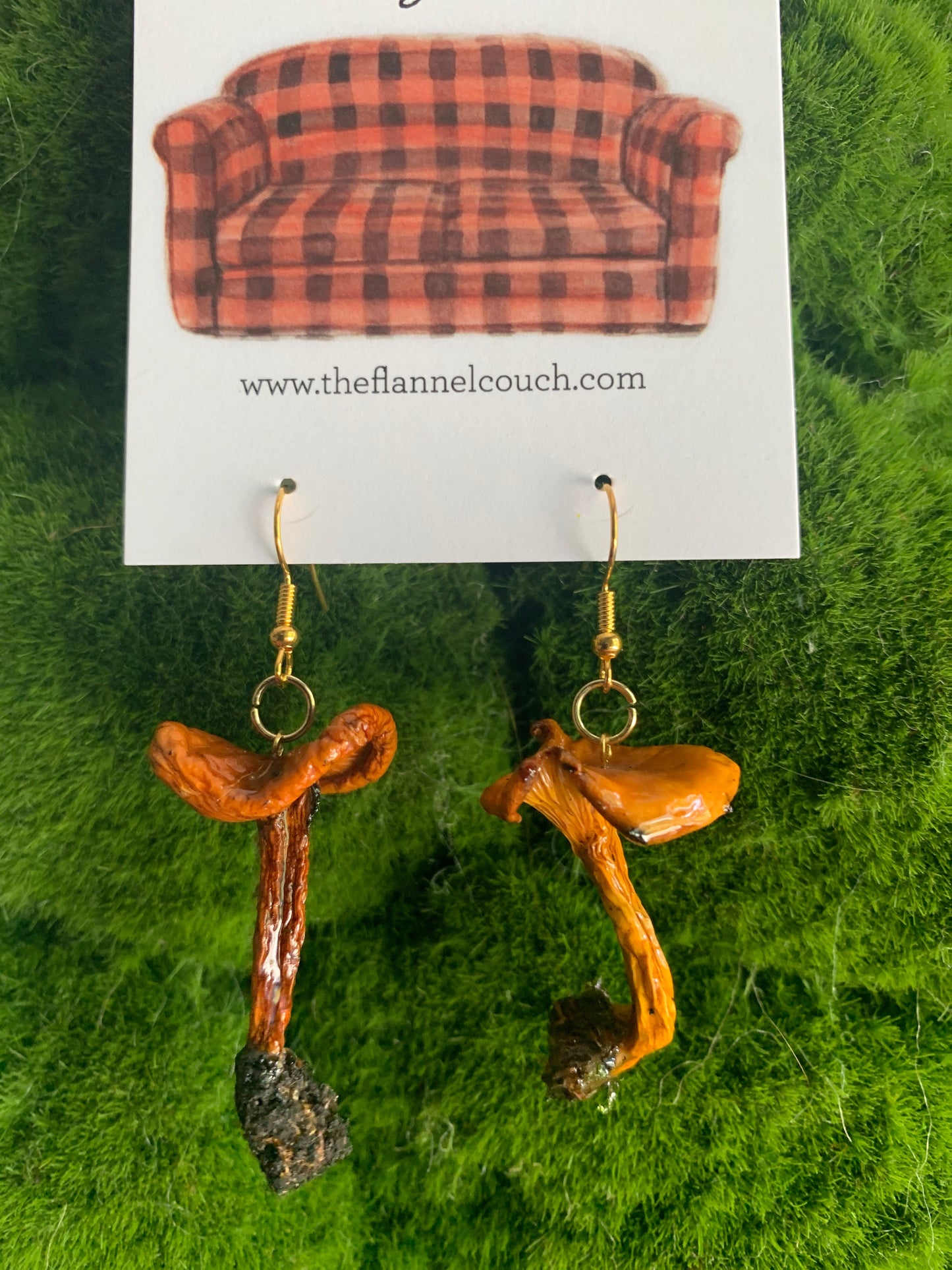 Boucles d'oreilles champignons sauvages de l'Ontario