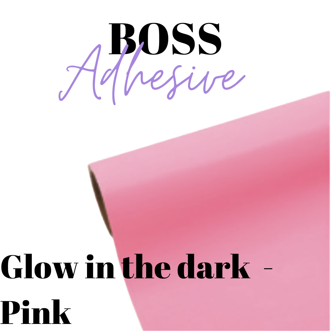 Adhesive Vinyl- Boss Adhesive - Glow in the Dark - Pink - www.Shopthatapp.com