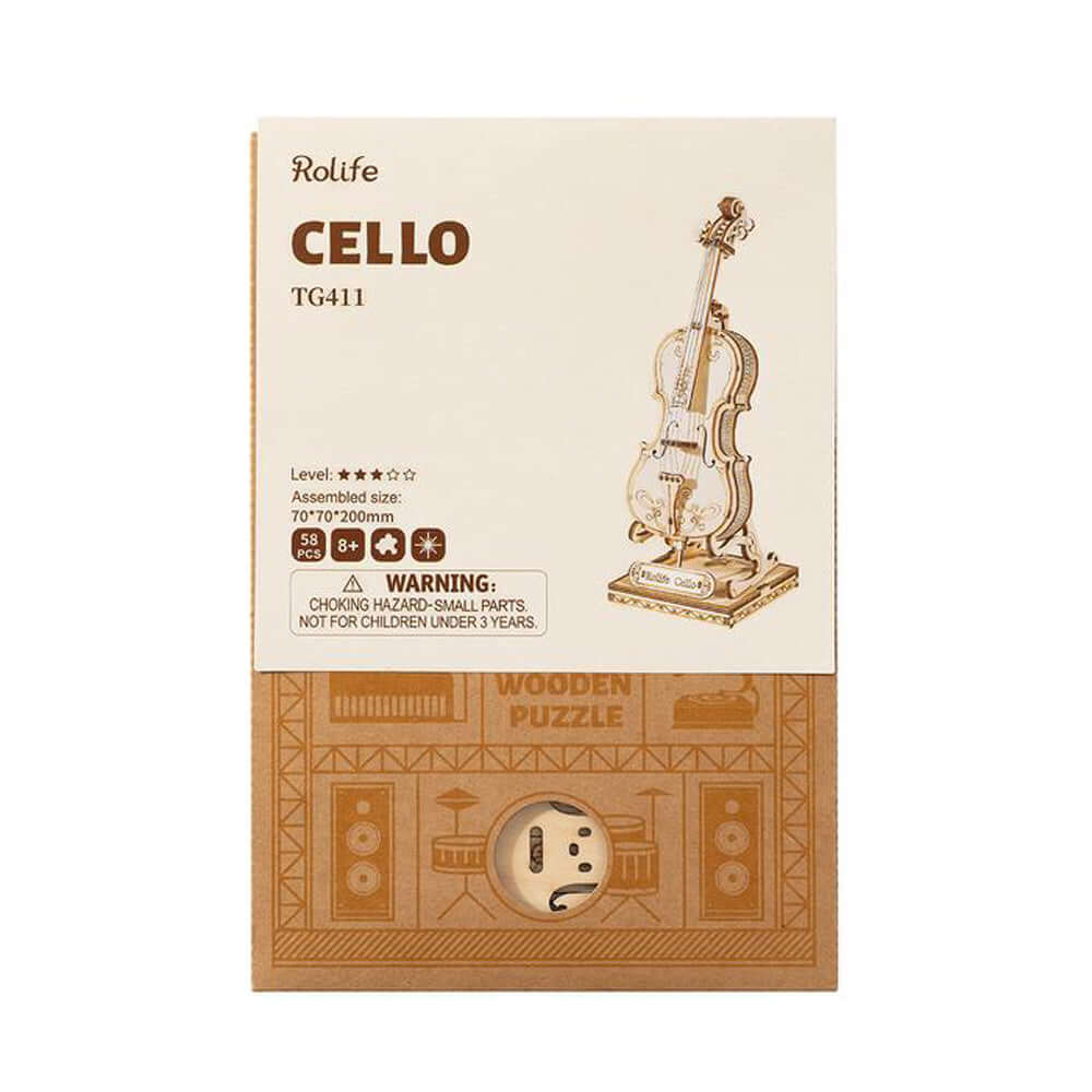 Elegant DIY 3D Cello Wooden Puzzle Model - Kidstoylover - www.Shopthatapp.com #