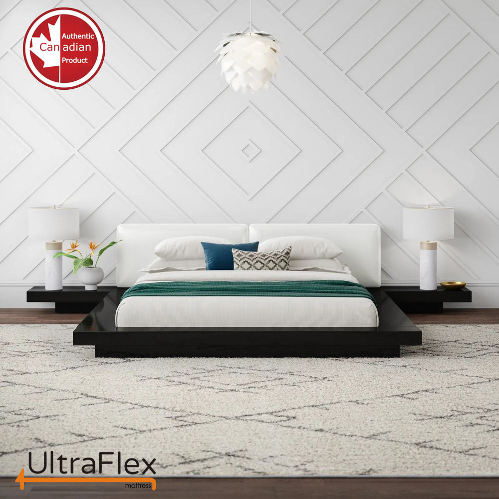 UltraFlex DELIGHT- Advanced Orthopedic Support, High-Density Pressure Relief Foam, Multiple Posture Support, Motion Transfer Pockets, CoolGel (Made in Canada) - With Waterproof Mattress Protector - www.Shopthatapp.com