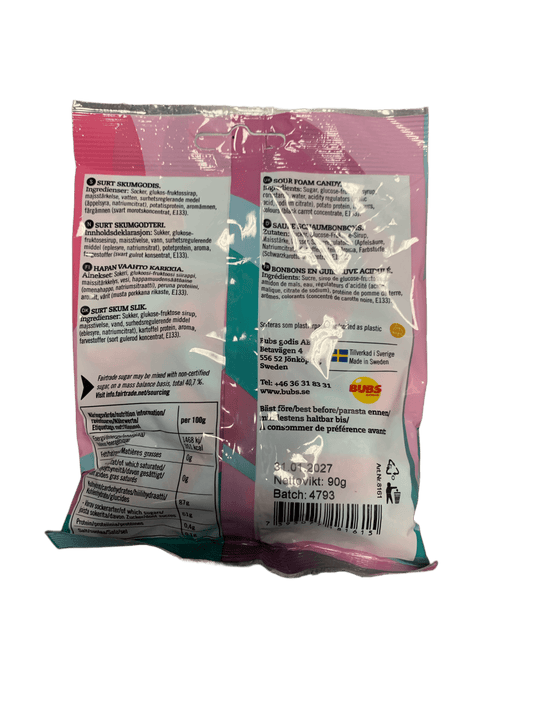 Bubs Goody Sour Ovals Raspberry Blueberry Candy 90G - Swedish Edition - www.Shopthatapp.com