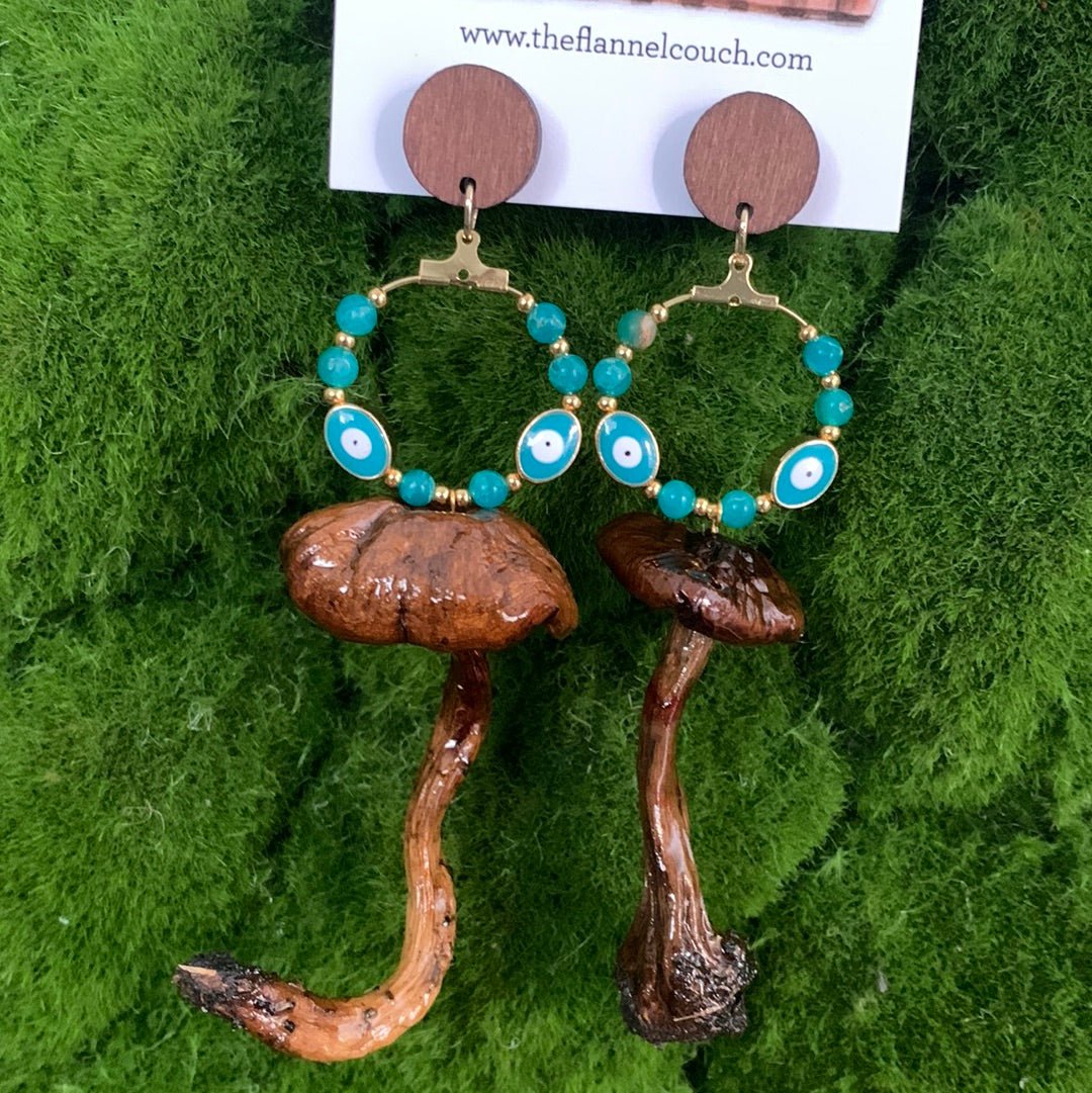 Boucles d'oreilles champignons sauvages de l'Ontario