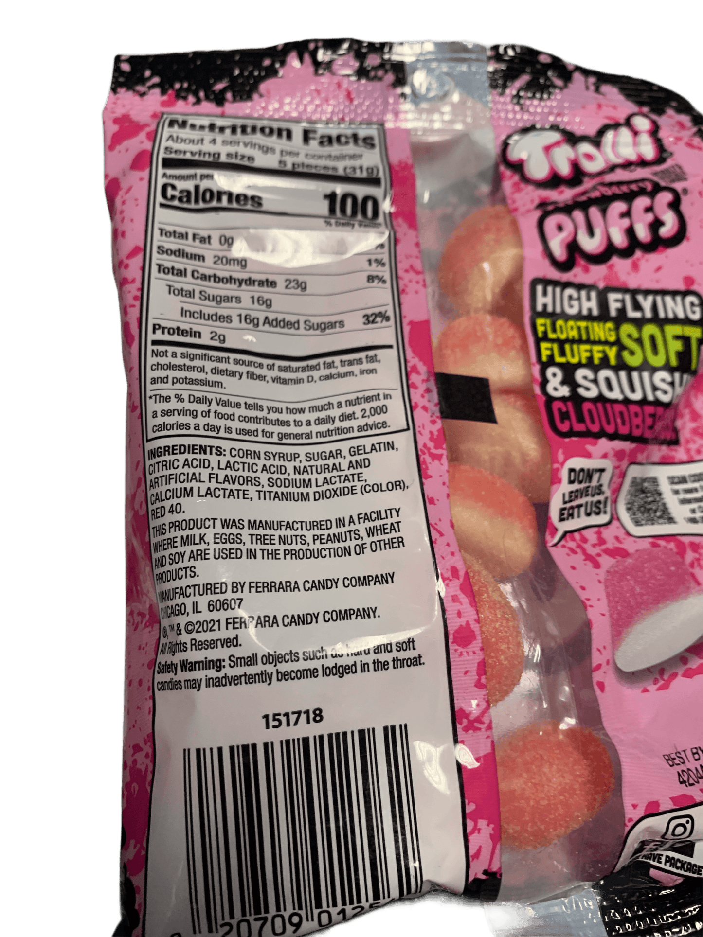 Trolli Strawberry Puffs Flavour 120G - U.S Edition