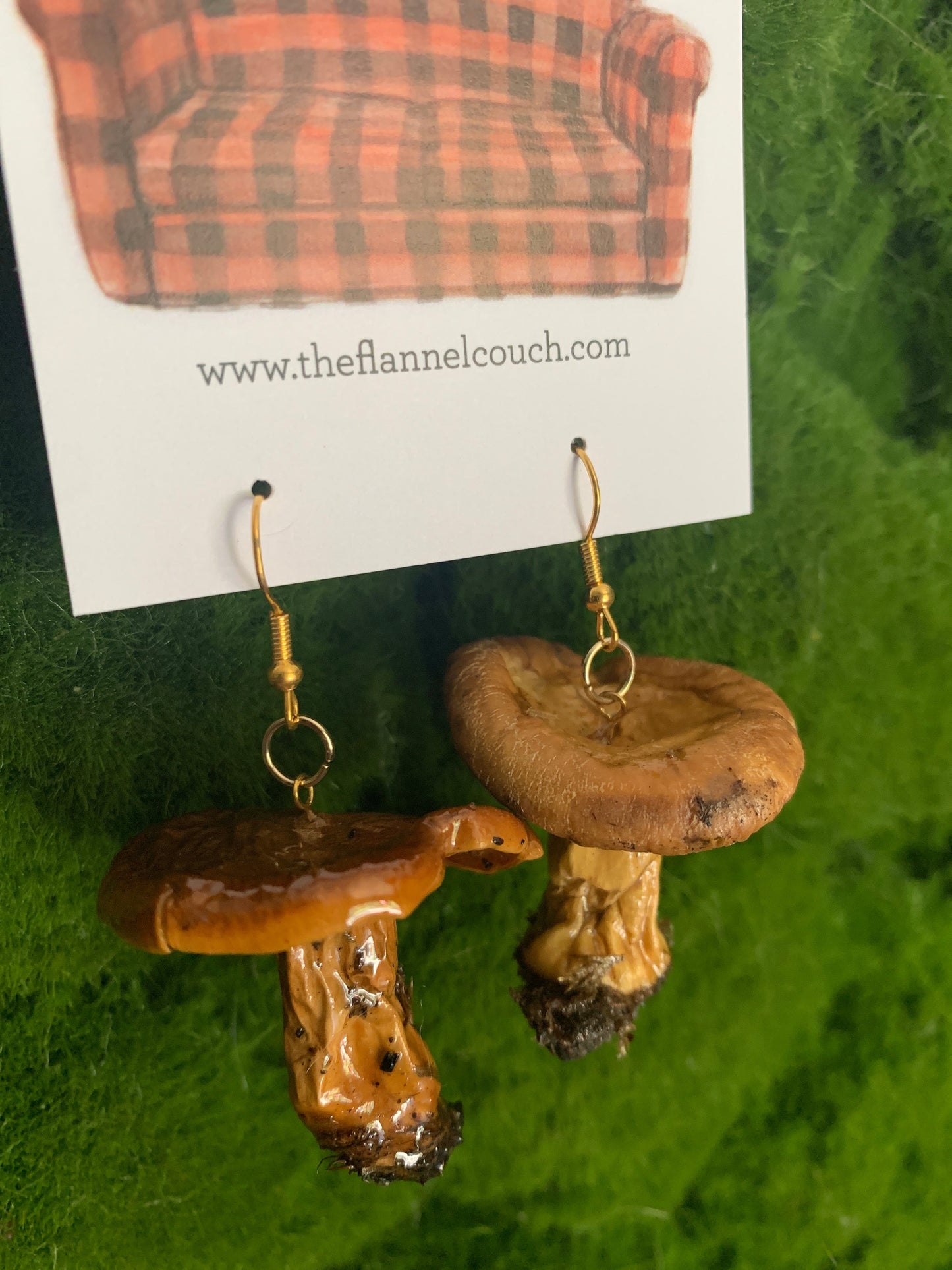 Boucles d'oreilles champignons sauvages de l'Ontario