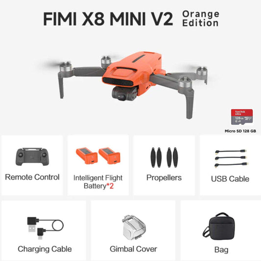 FIMI X8 MINI V2 GPS Drone with 4K Camera Professional 245g ultra-lightweight 31 Mins Flight Time 9KM Video Transmission, 3-Axis Gimbal 2 Intelligent Batteries 128GB | TUTT - www.Shopthatapp.com #