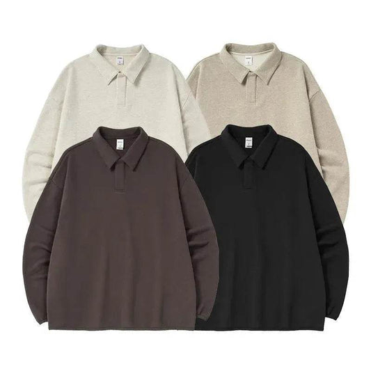 Fall And Winter Oversized Lapels Fleece Sweatshirt Pullover Top for men - www.Shopthatapp.com #