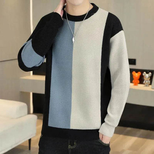 Fall Winter Crew Neck Warm Pullover Sweater Men - www.Shopthatapp.com #