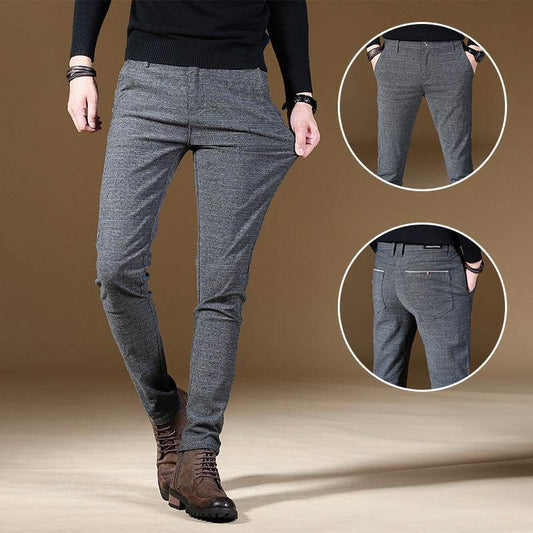 Fashion High Quality Men Spring Autumn Slim fit straight Trouser - www.Shopthatapp.com #