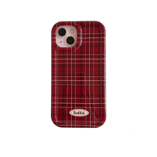 Fashion New Year Wine Red Plaid Phone Case - www.Shopthatapp.com