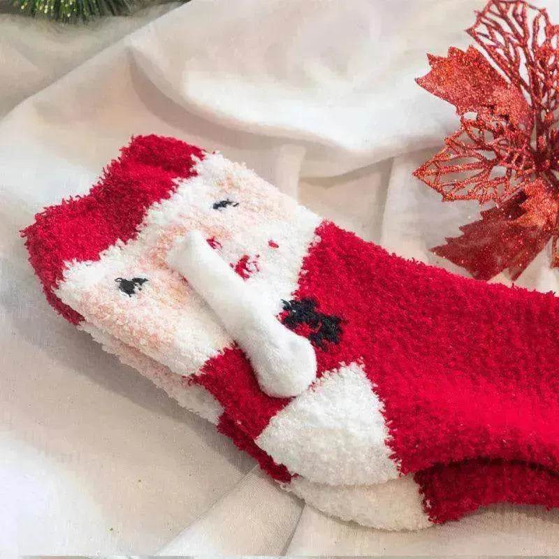 Fashion Simple Magnetic Christmas Socks For Men And Women - www.Shopthatapp.com