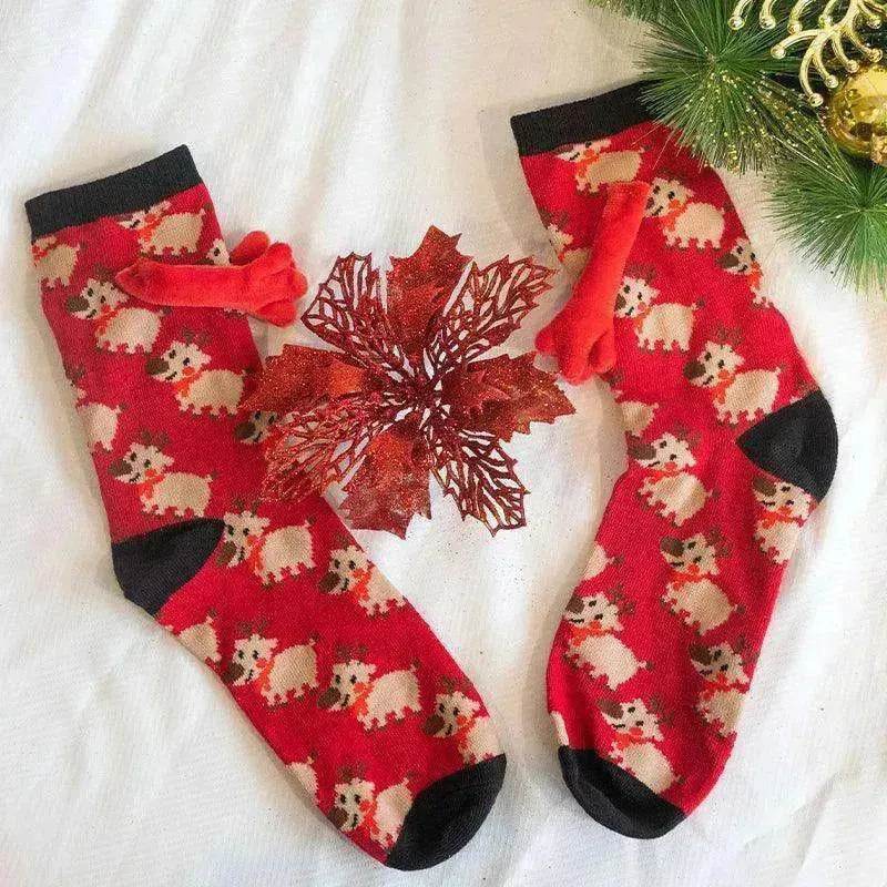 Fashion Simple Magnetic Christmas Socks For Men And Women - www.Shopthatapp.com