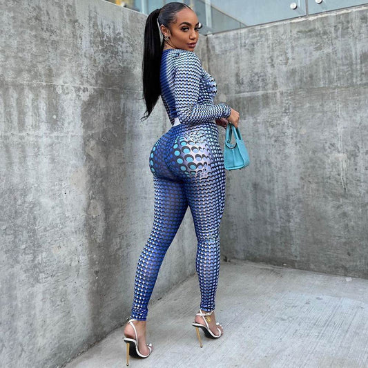 Fashion Skinny 2pcs Printed Athleisure Outfit women - www.Shopthatapp.com #