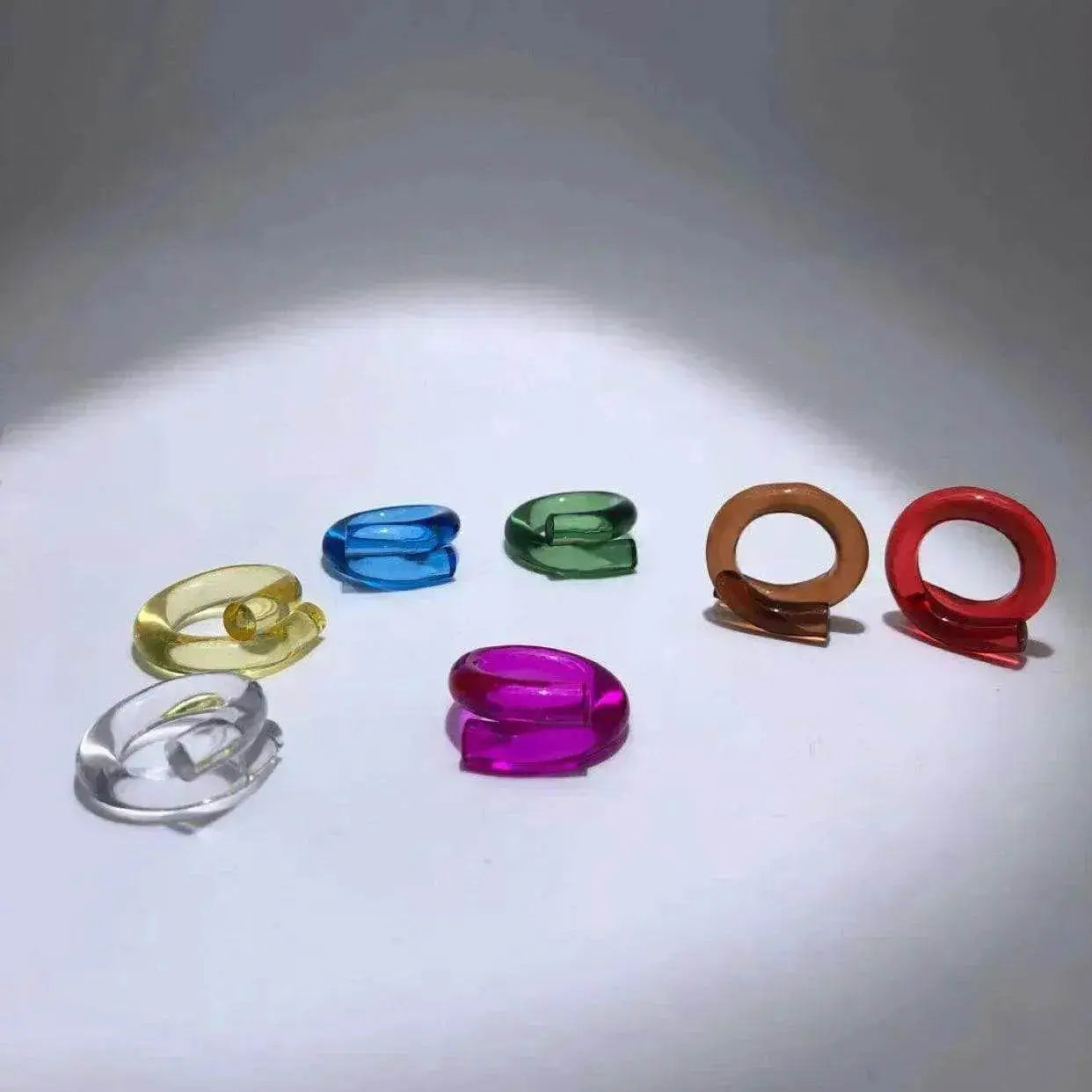 Female's High Transparent Acrylic Cross Ring - www.Shopthatapp.com