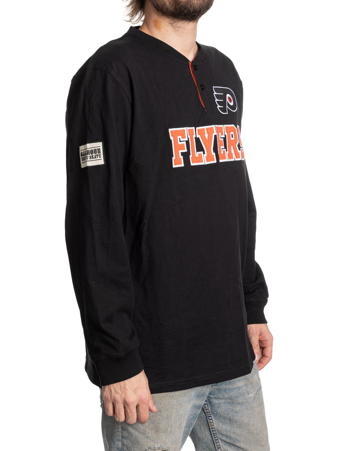 Philadelphia Flyers Long Sleeve Henley - www.Shopthatapp.com