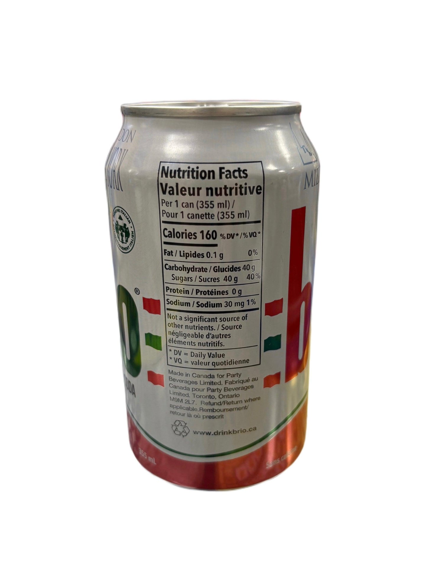 Brio Chinotto Soda Can 355ML - www.Shopthatapp.com