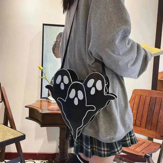 Funny 3D Ghost Cartoon Shoulder Bag: Cute Halloween Crossbody - www.Shopthatapp.com