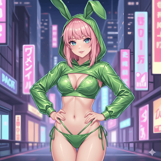 Anime Bunny Girl Style Neo Chrome Spandex Swimwear Sexy Bikini Cosplay Lingerie - www.Shopthatapp.com