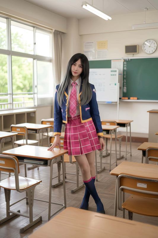 Anime Style Cosplay Halloween Costume Set School Uniform with Jacket and Skirt - www.Shopthatapp.com
