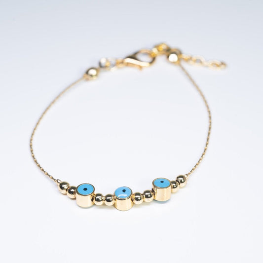 Gold Evil Eye Bracelet - www.Shopthatapp.com