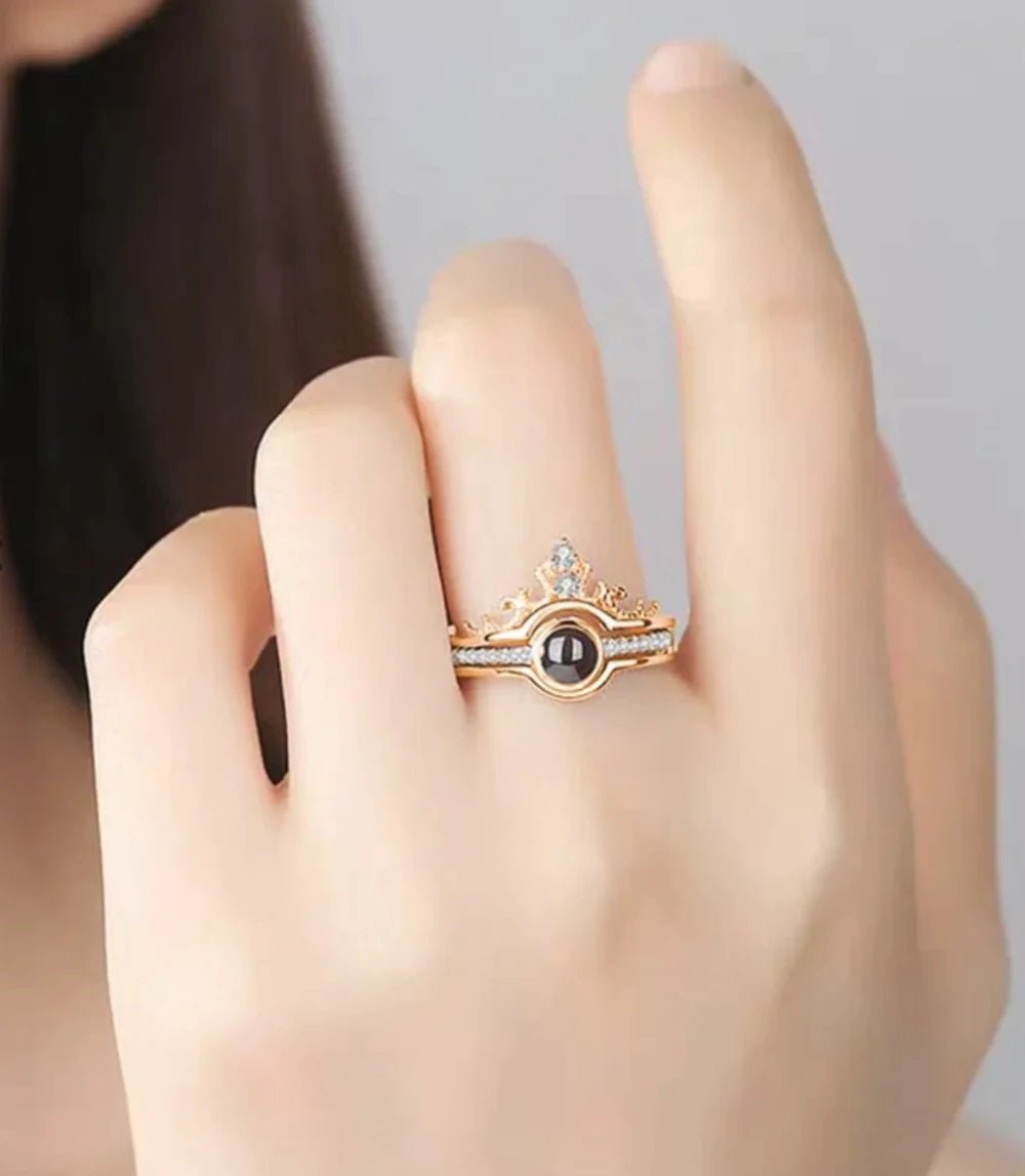 Personalisierter Haustier-Foto-Tiara-Kronenring