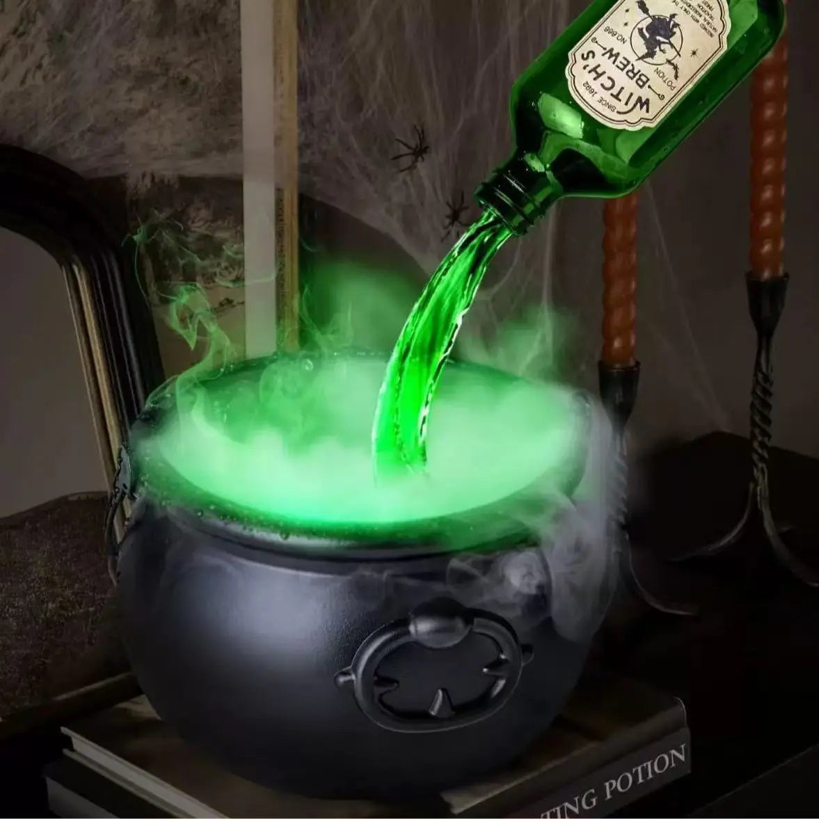 Halloween Black Wizard Bowl Magic Float Bottle And Diffuser Indoor Home Bar Magic Party Horror Ghost Props Halloween Decoration - www.Shopthatapp.com