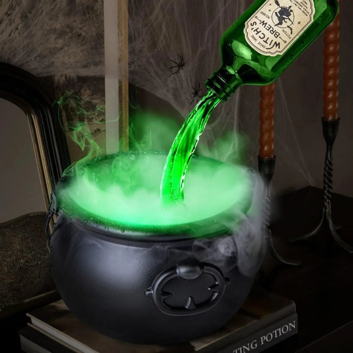 Halloween Black Wizard Bowl Magic Float Bottle And Diffuser Indoor Home Bar Magic Party Horror Ghost Props Halloween Decoration - www.Shopthatapp.com