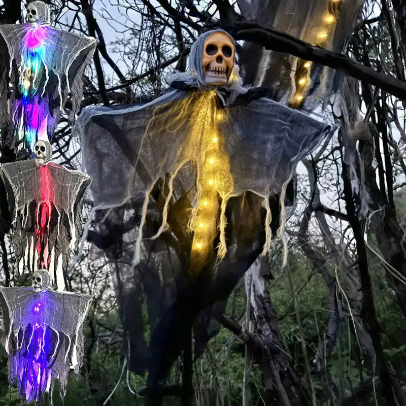 Halloween Decorations Horror Hanging Ghost Skull Skeleton Prop Perfect For Home Outdoor Yard Party Supplies Festival Decorations - www.Shopthatapp.com