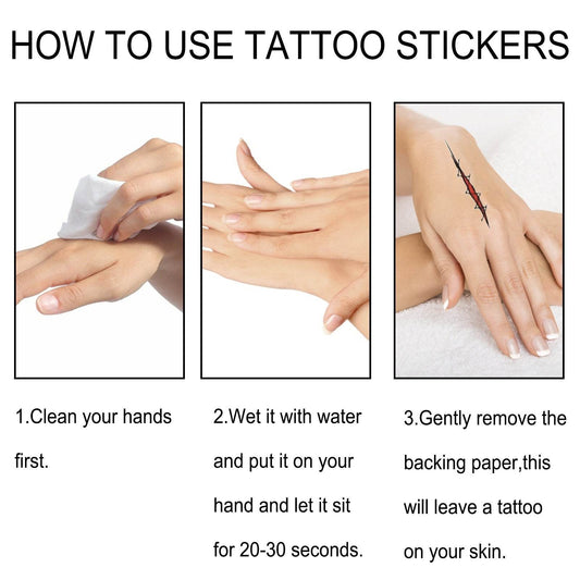 Halloween Horror Party Party Makeup Decoration Mouth Tattoo Stickers - www.Shopthatapp.com #