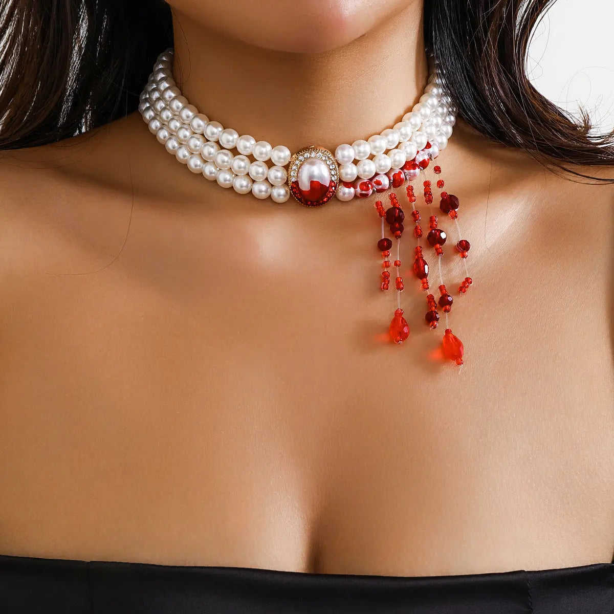 Halloween Pearl Collar Retro Gothic Style - www.Shopthatapp.com