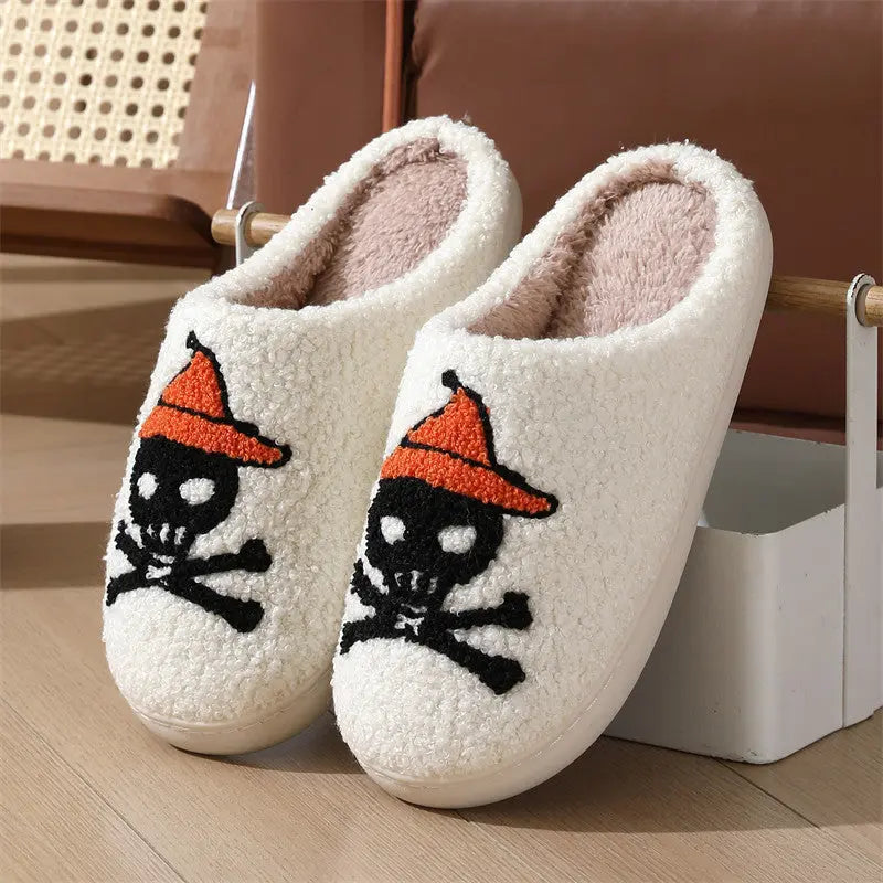Halloween Slippers – Plush Anti-Slip Warm Slippers for Men & Women - www.Shopthatapp.com