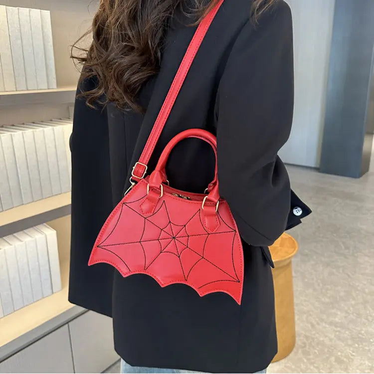 Halloween Spider Web Saddle Bags Fashion Personality Crossbody Shoulder Bag With Handle Women's Handbags - www.Shopthatapp.com