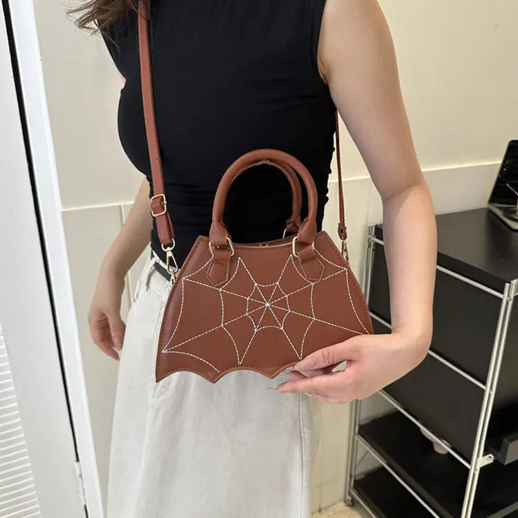 Halloween Spider Web Saddle Bags Fashion Personality Crossbody Shoulder Bag With Handle Women's Handbags - www.Shopthatapp.com
