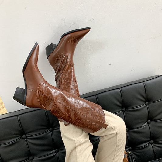 High Top Martin Boots All-match Lattice Riding Boots Women's Boots - www.Shopthatapp.com