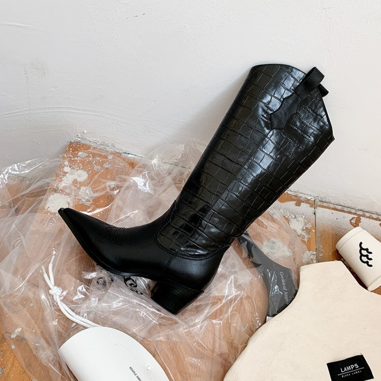 High Top Martin Boots All-match Lattice Riding Boots Women's Boots - www.Shopthatapp.com