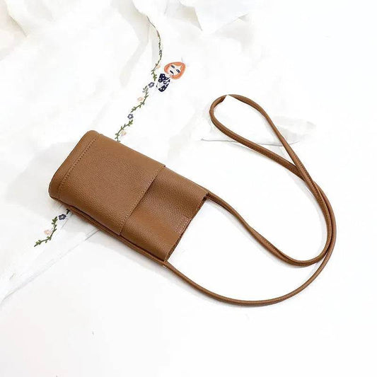 High-grade Soft Leather Mobile Phone Bag Female Mini Crossbody bag - www.Shopthatapp.com #