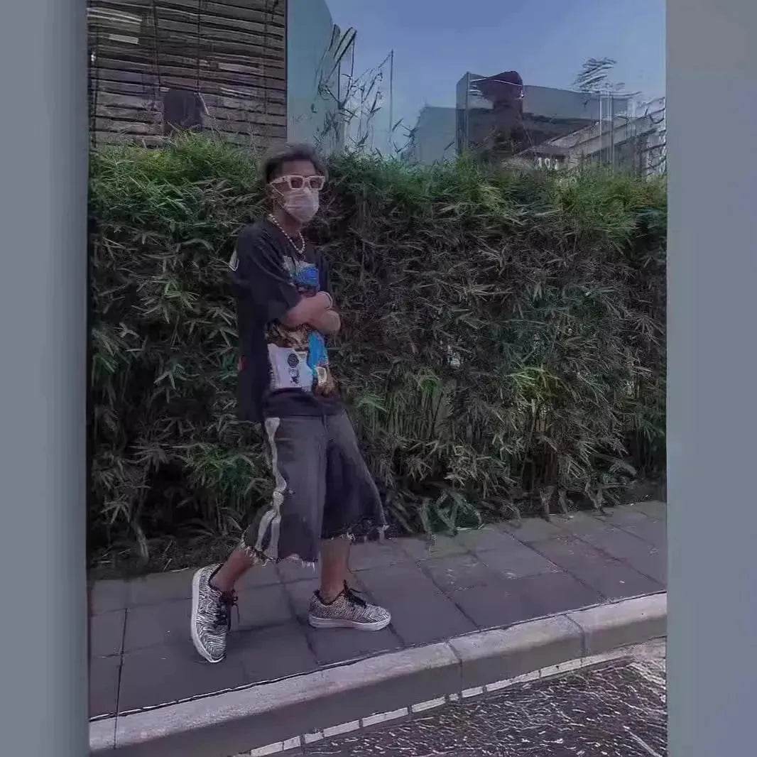 Hip Hop Shorts - Bones Shorts Design Denim Shorts for Men - Jeans shorts - www.Shopthatapp.com #