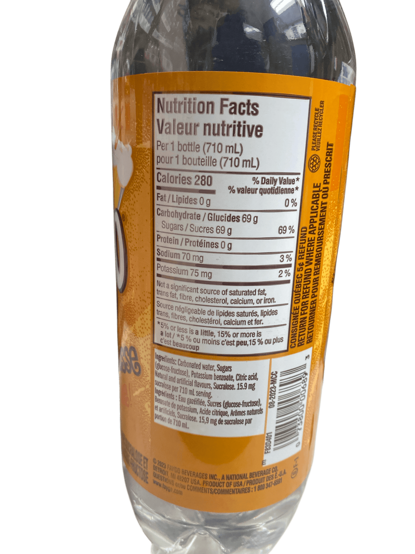 Faygo Creme Soda Drink 710mL - www.Shopthatapp.com