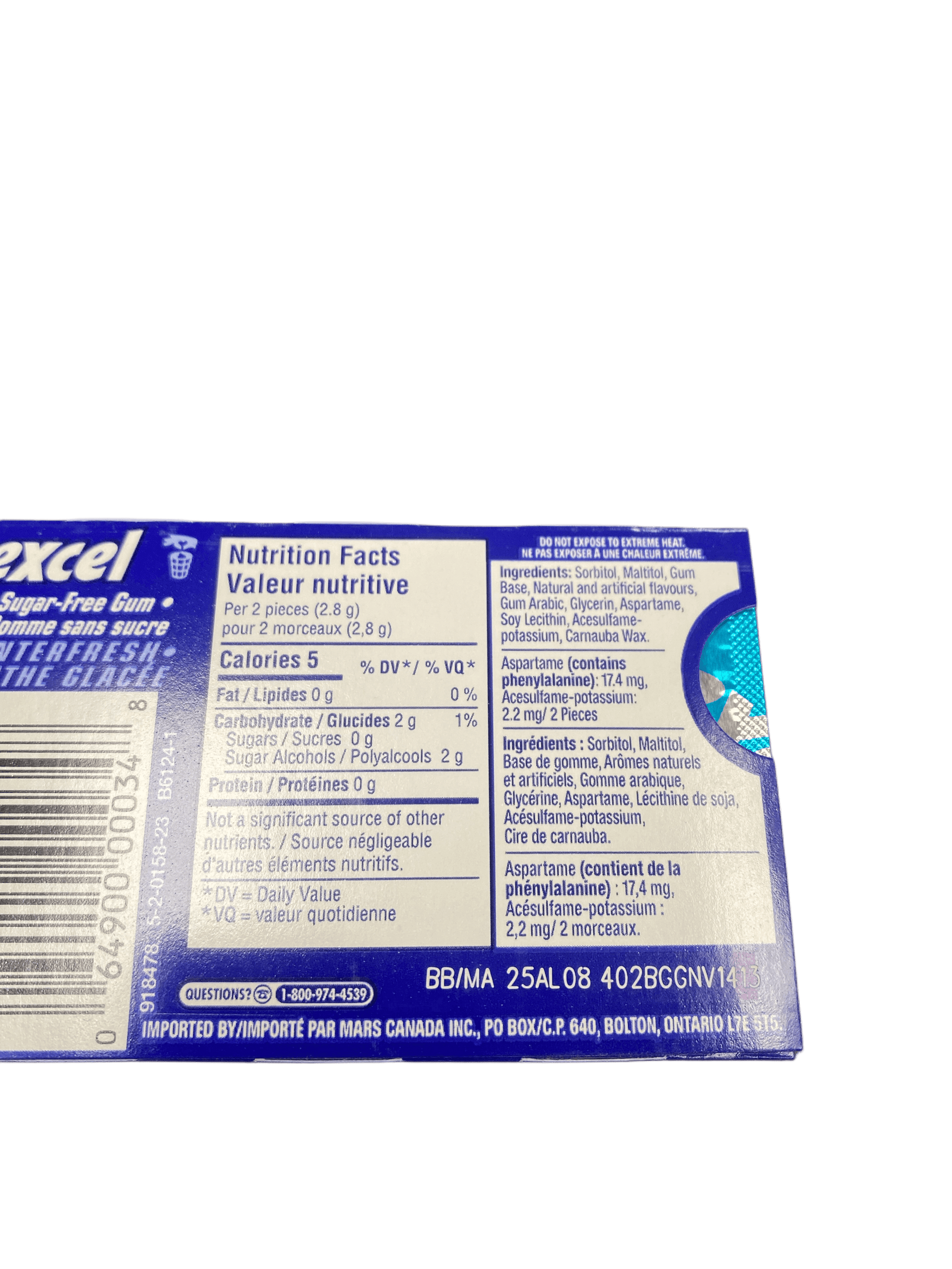 Excel Winter Fresh Gum 12 Pieces - Canadian Edition - www.Shopthatapp.com