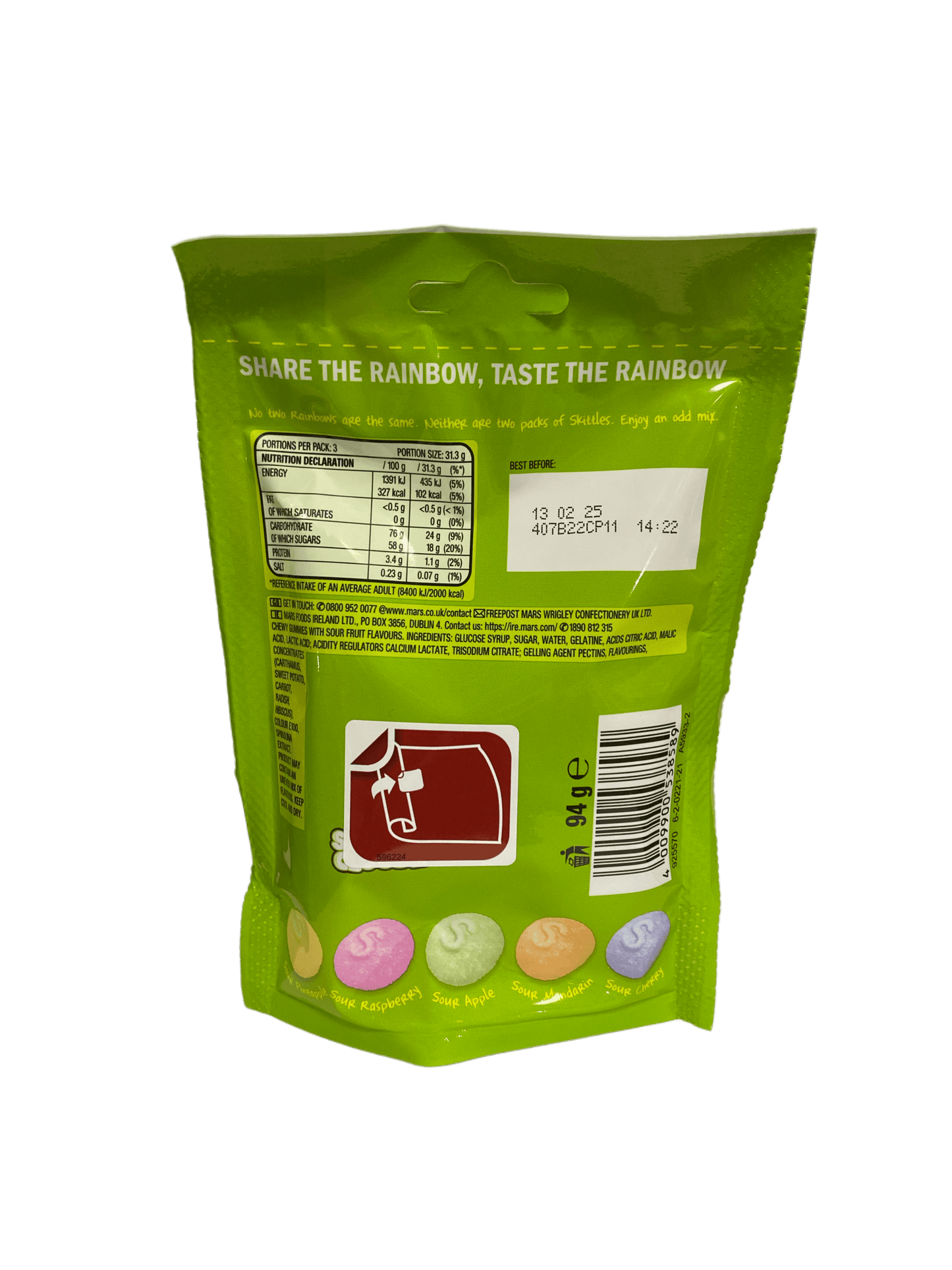 Skittles Crazy Sours Squishy Cloudz Candy Bag 94G - U.K Edition - www.Shopthatapp.com