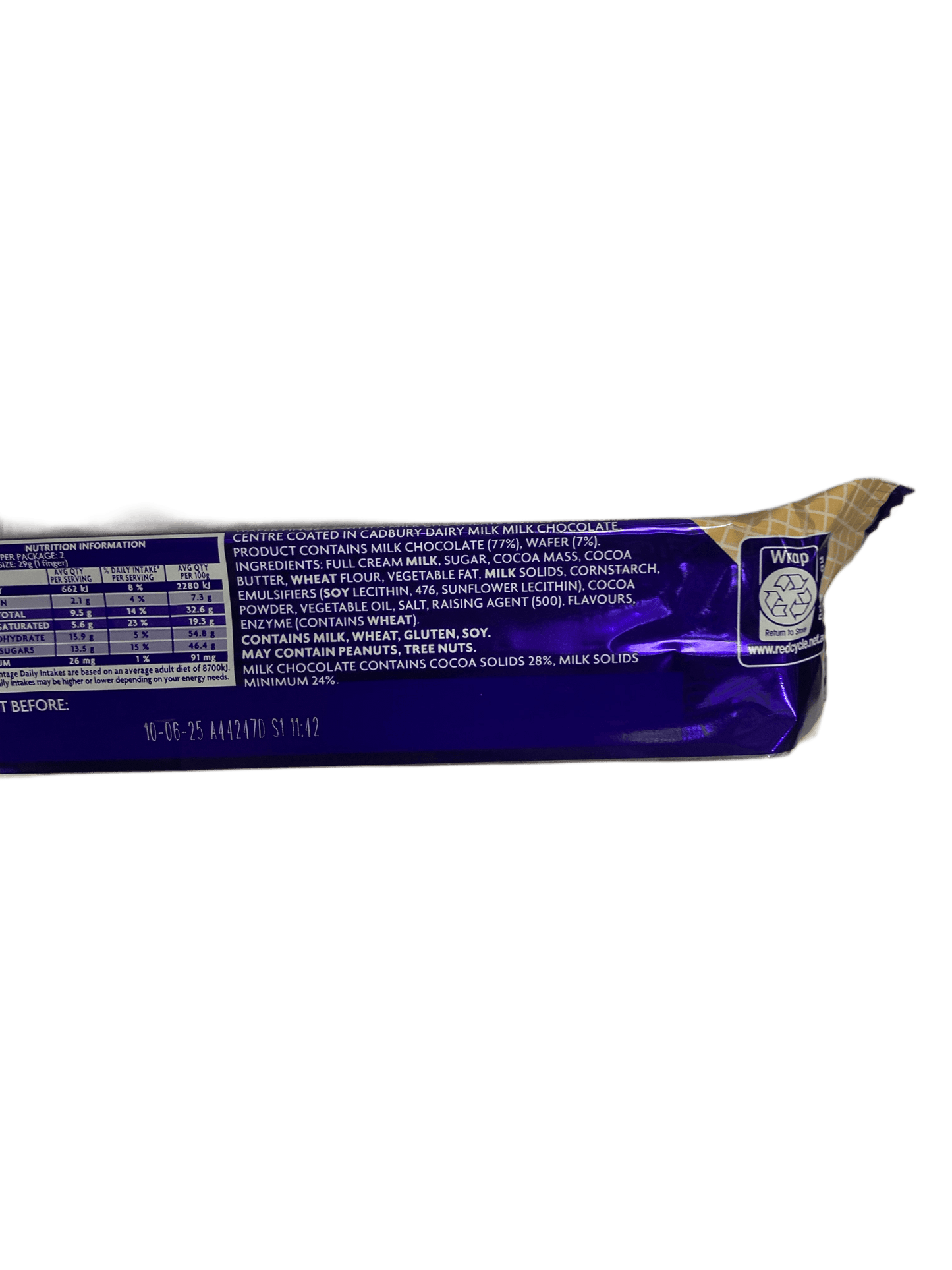 Cadbury Twirl Breakaway Wafer Share Pack 58G BB 06/25 - Australian Edition - www.Shopthatapp.com