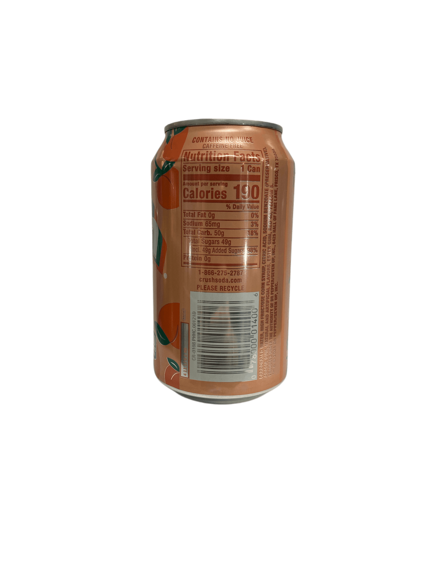 Crush Peach Soda Can 355ML - U.S Edition - www.Shopthatapp.com