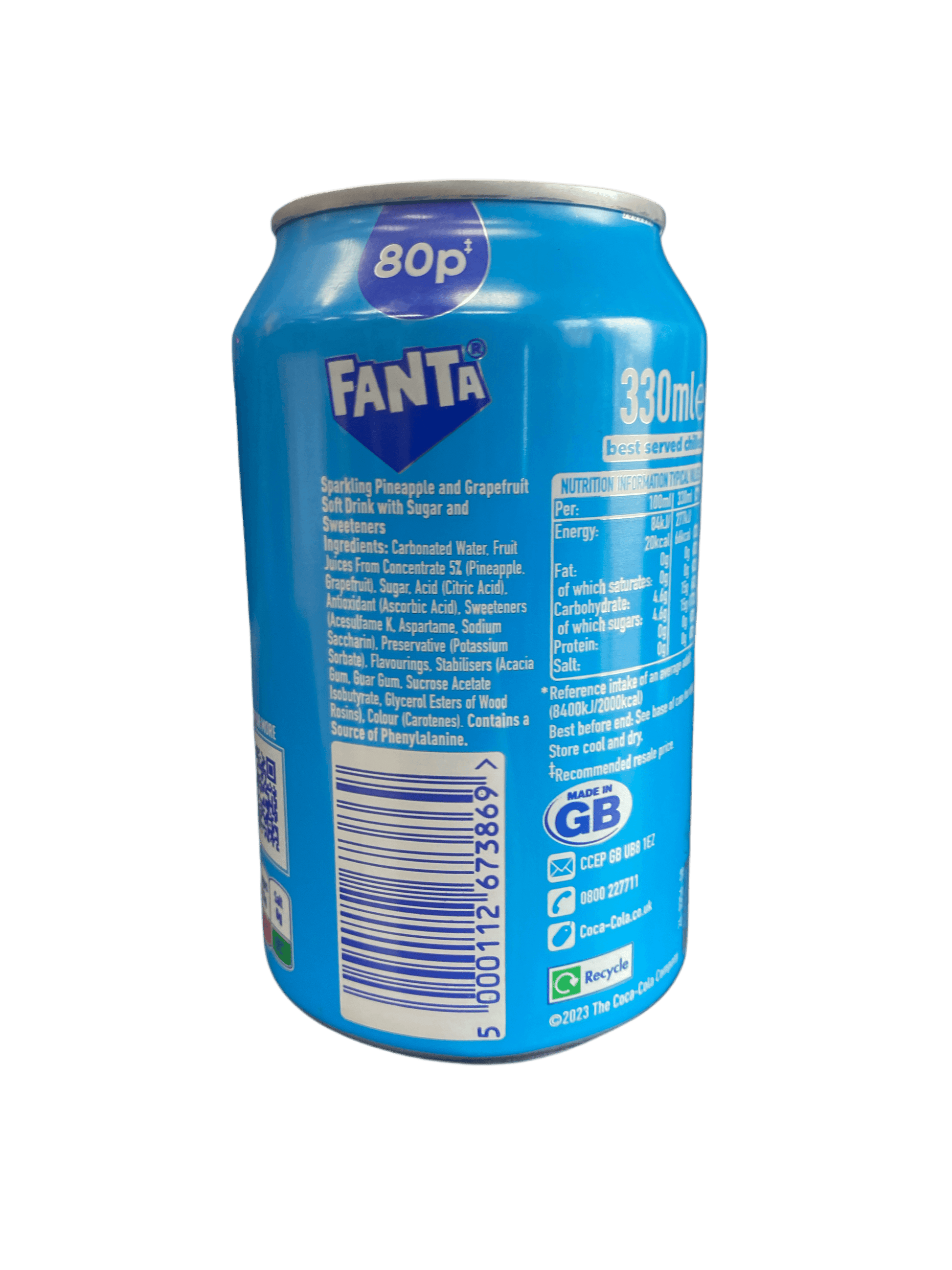 Fanta Pineapple & Grapefruit Can 330ML - www.Shopthatapp.com