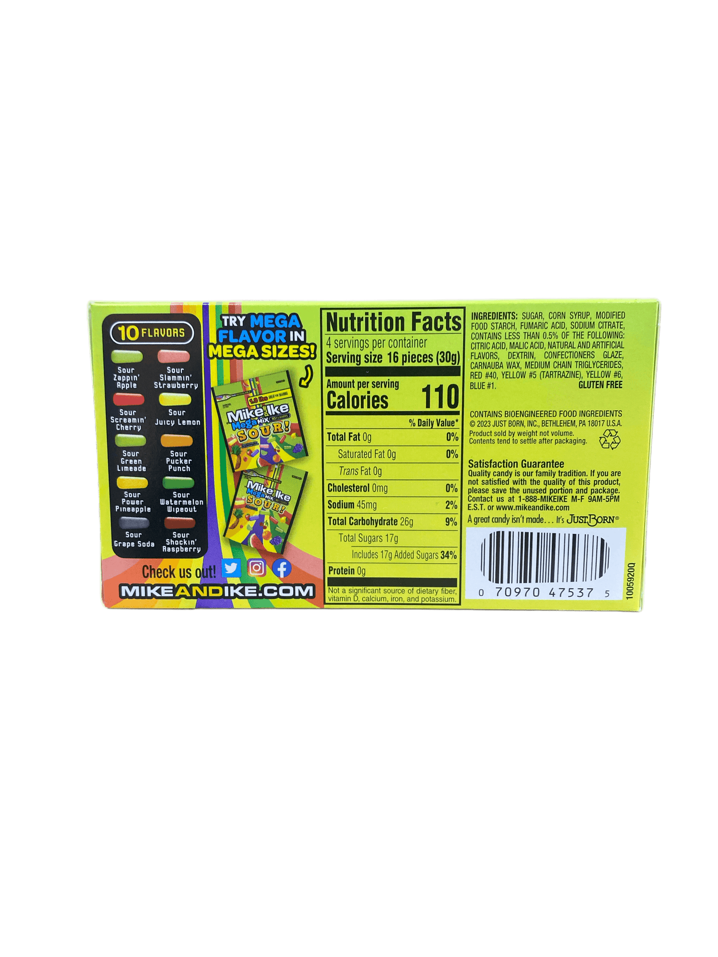 Mike and Ike Mega Mix Sour Theatre Box 4.25OZ - Canadian Edition - www.Shopthatapp.com