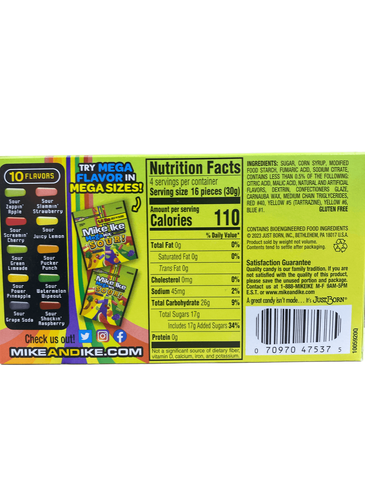 Mike and Ike Mega Mix Sour Theatre Box 4.25OZ - Canadian Edition - www.Shopthatapp.com