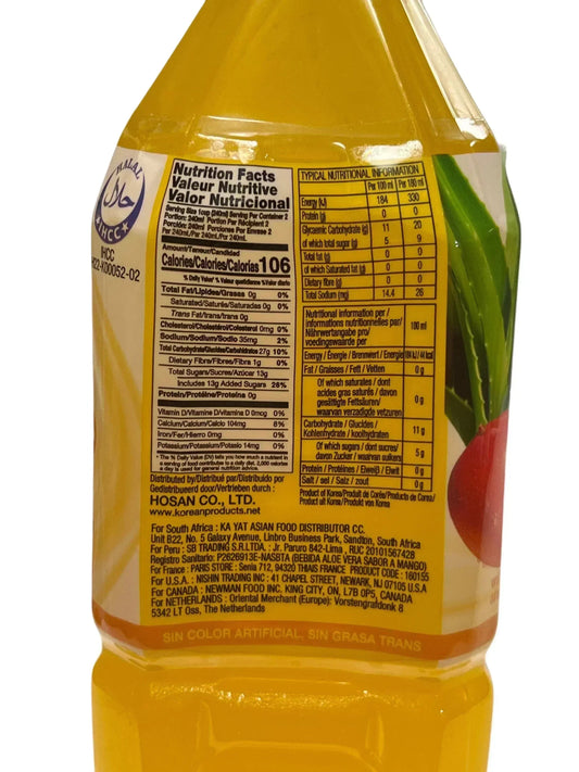 A+ HoSan Aloe Vera Mango Drink 500ML - Korean Editiom - www.Shopthatapp.com