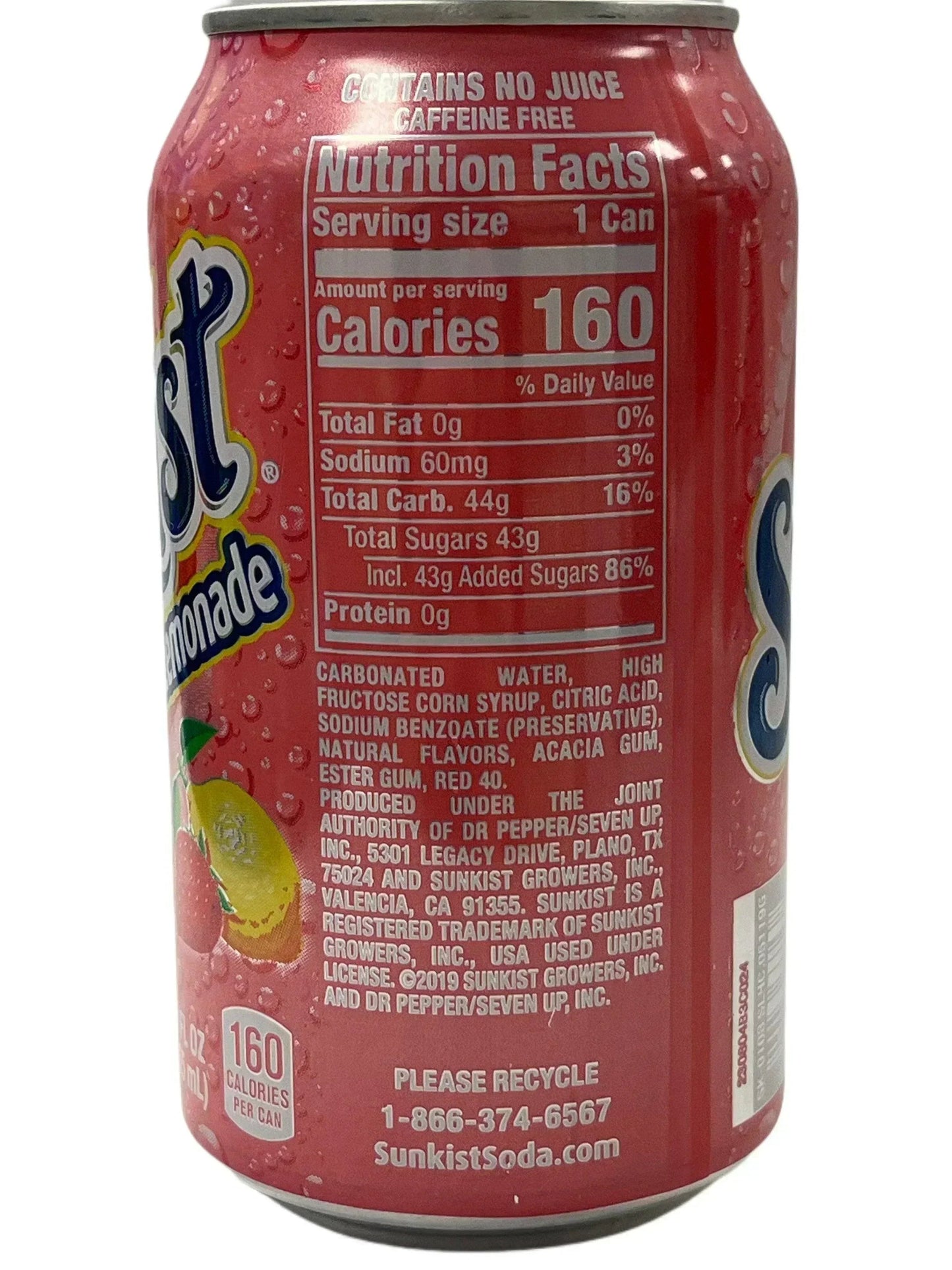 Sunkist Strawberry Lemonade Can 355ML - www.Shopthatapp.com