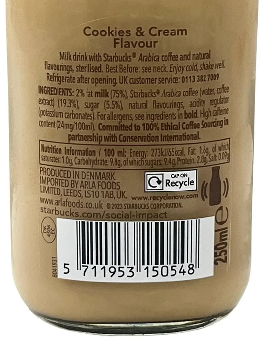 Starbucks Frappuccino Cookies & Cream 250ML U.K Edition - www.Shopthatapp.com