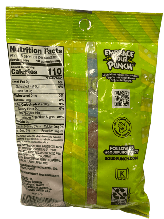 Sour Punch Gummies Candy Bag 6.75OZ - www.Shopthatapp.com